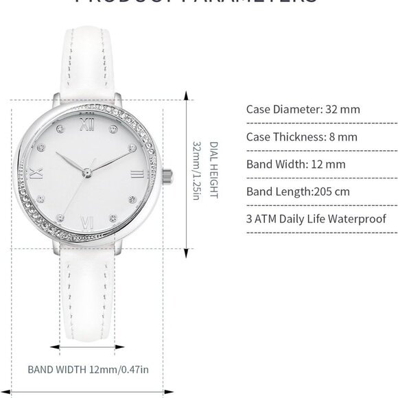 Chic Women's Leather Strap Sports Watch - Precision Quartz & Elegant Design - Picture 6 of 9